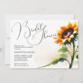 Zonnebloem Bruidsfeest Uitnodiging (Voorkant)