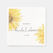 Zonnebloem bruidsshower servet (Voorkant)