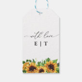 Zonnebloem bruiloft cadeau Label Cadeaulabel (Achterkant)