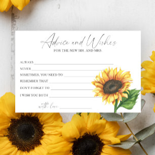 Zonnebloem Bruiloft Feest Advies en Wensen Briefpapier