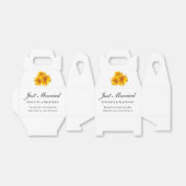 Zonnebloem bruiloft gunst geel bloemen net getrouw bedankdoosjes (Uitgevouwen)