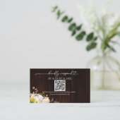 Zonnebloem bruiloft QR Online RSVP-kaart Informatiekaartje (Staand voorkant)