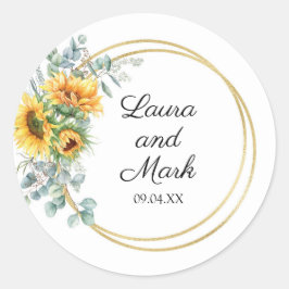 Zonnebloem bruiloft Sticker