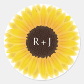 Zonnebloem bruiloft uitnodiging zegel (Voorkant)