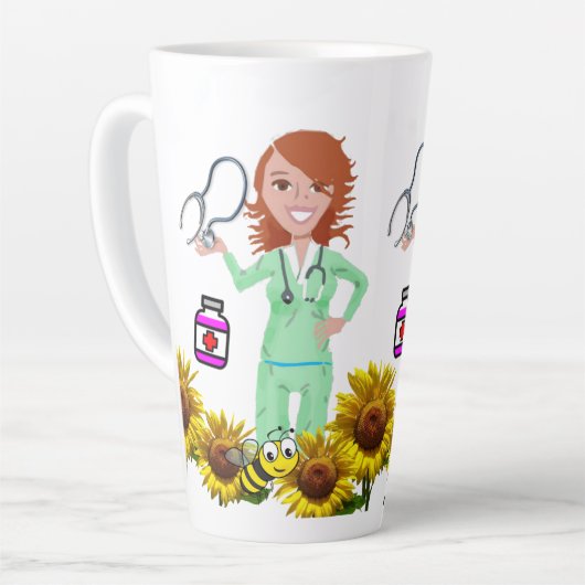 Zonnebloem Bumblebee zure latte Mok (Linkerhoek)