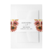 Zonnebloem Burgundy Country Waterverf Weddenschap Uitnodigingen Wikkel (Voorkant Voorbeeld)