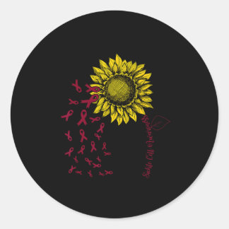 Zonnebloem Burgundy Ribbon Ronde Sticker