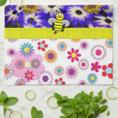 Zonnebloem Butterfly Bumblebee Kitchen Towel Theedoek (Gevouwen)