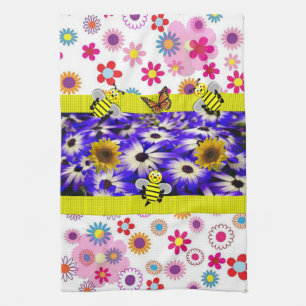 Zonnebloem Butterfly Bumblebee Kitchen Towel Theedoek