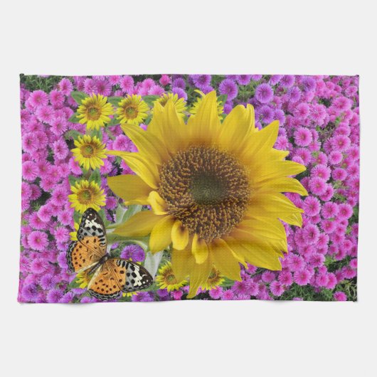Zonnebloem Butterfly Kitchen Towel Theedoek (Horizontaal)
