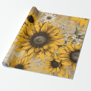 Zonnebloem Cadeaupapier