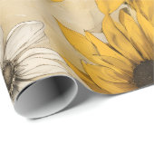 Zonnebloem Cadeaupapier (Rol Hoek)