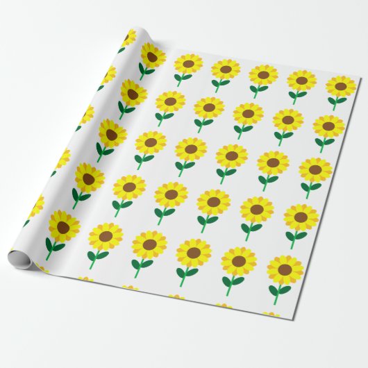 Zonnebloem Cadeaupapier (Uitgerold)