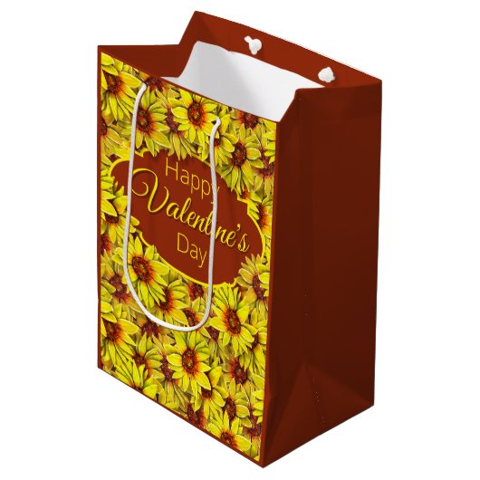 Zonnebloem Cadeautas (Voorkant Gekanteld)