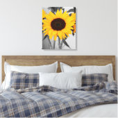 Zonnebloem Canvas Afdruk (Insitu (Slaapkamer))
