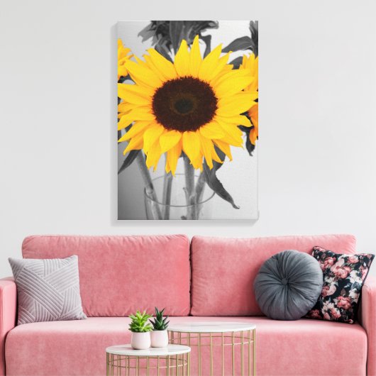 Zonnebloem Canvas Afdruk (Insitu (Woonkamer))