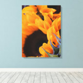 Zonnebloem Canvas Afdruk (Insitu (Houten vloer))