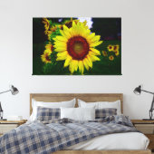 Zonnebloem Canvas Afdruk (Insitu (Slaapkamer))