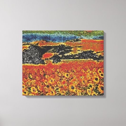 zonnebloem canvas afdruk (Voorkant)
