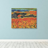 zonnebloem canvas afdruk (Insitu (Houten vloer))