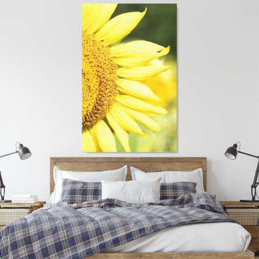Zonnebloem Canvas Afdruk (Insitu (Slaapkamer))