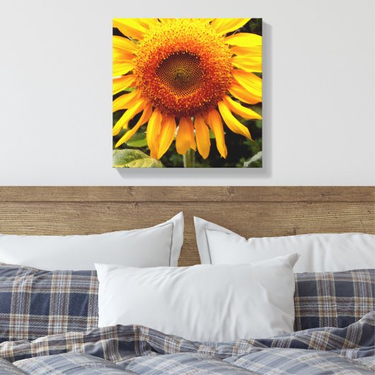 Zonnebloem Canvas Afdruk (Insitu (Slaapkamer))