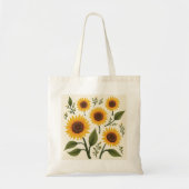 zonnebloem canvas tas (Voorkant)