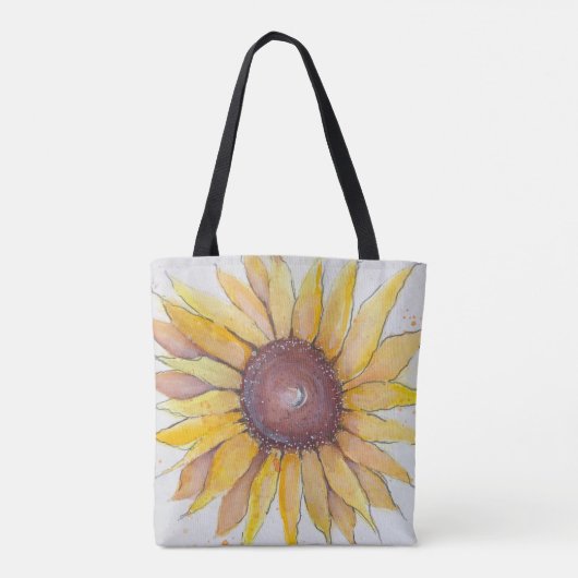 Zonnebloem Canvas tas (Achterkant)