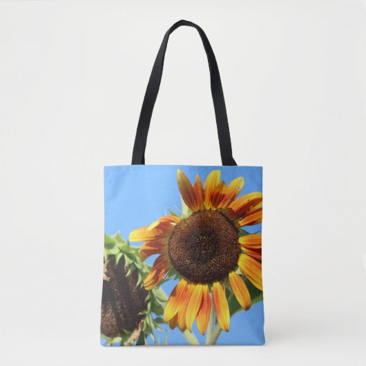 Zonnebloem canvas tas (Voorkant)