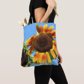 Zonnebloem canvas tas (Dichtbij)