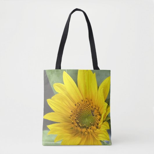 Zonnebloem canvas tas (Voorkant)