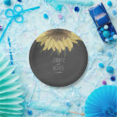 Zonnebloem Chalkboard Rustic Wedding Papieren Bordje (Feest)