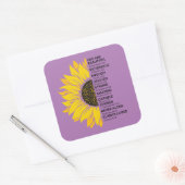 Zonnebloem Christelijke herinneringen Sticker (Envelop)
