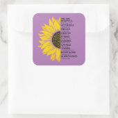 Zonnebloem Christelijke herinneringen Sticker (Tas)
