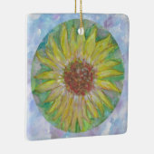 Zonnebloem-cirkel met lavender Art Ornament (Rechts)