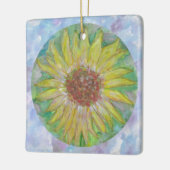 Zonnebloem-cirkel met lavender Art Ornament (Links)