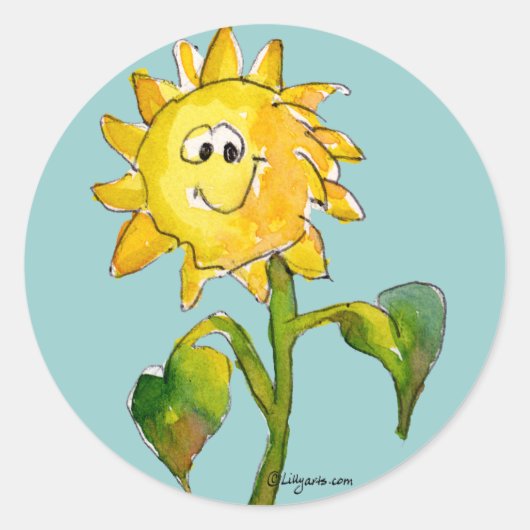 Zonnebloem Clipart Sticker 11 (Voorkant)