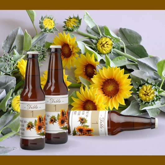 Zonnebloem Collectie - Tafelnummer Bier Etiket