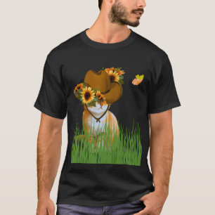 Zonnebloem Cowboy Kat in de Weide T-ShirtT-Shirt T-shirt