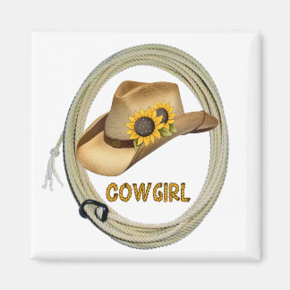 Zonnebloem Cowgirl Magneet