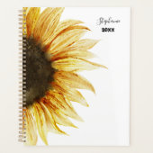 Zonnebloem Custom Naam 2025 Planner (Voorkant)