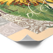 Zonnebloem Damask Wallpaper Collage Poster (Hoek)