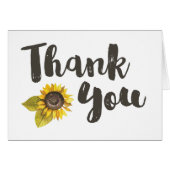 Zonnebloem Dank je (Voorkant Horizontaal)