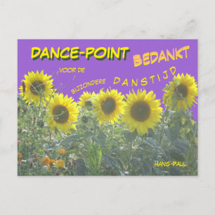 Zonnebloem Dank Je Postkaart