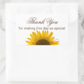 Zonnebloem Dank je Rechthoekige Sticker (Tas)