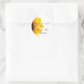 Zonnebloem dank u bruiloft gunst Sticker (Tas)