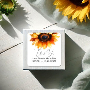 Zonnebloem Dank u Stickers