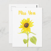 Zonnebloem dansen briefkaart (Voorkant / Achterkant)