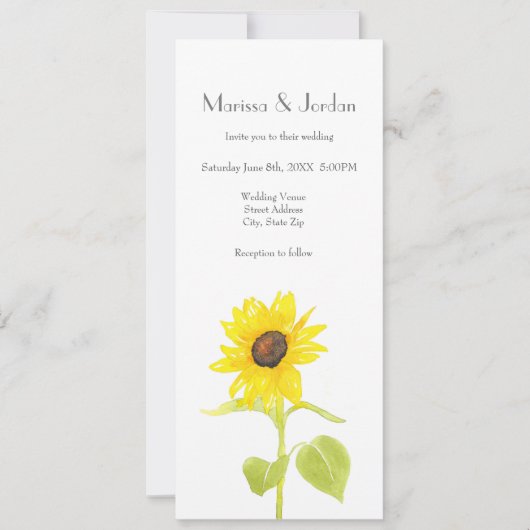 Zonnebloem dansen kaart (Voorkant)