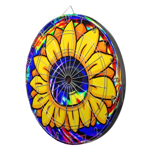 Zonnebloem_ Dartbord (Voorkant Rechts)